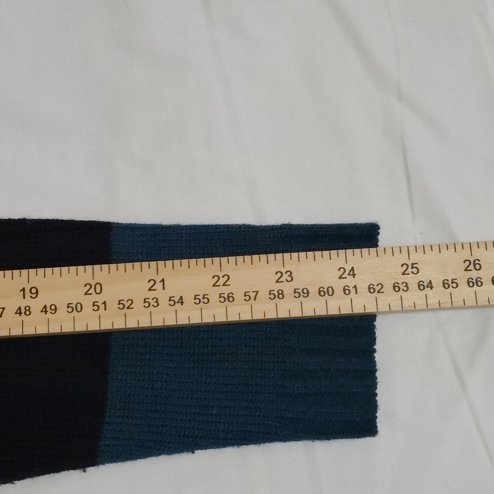 AB STUDIO Teal Black Chevron V Neck‎ Long Sleeve Sweater Women's Size M - Picture 10 of 11